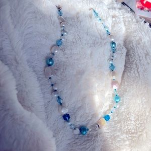 17” custom made Pearl and Swarovski necklace